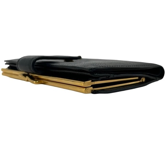 Yves Saint Laurent Black Wallet with Gold Accent - Picture 8 of 13
